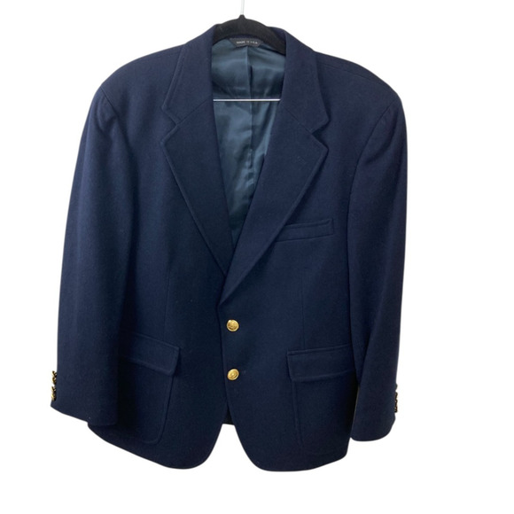Polo Ralph Lauren Blazer 38 University Club Blazer Gold Button Jacket Preppy - Picture 1 of 3